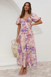 Sing Along Maxi Dress Pink