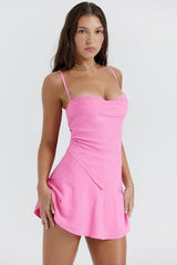 Aurelia-French Pink Hanky Hem Top