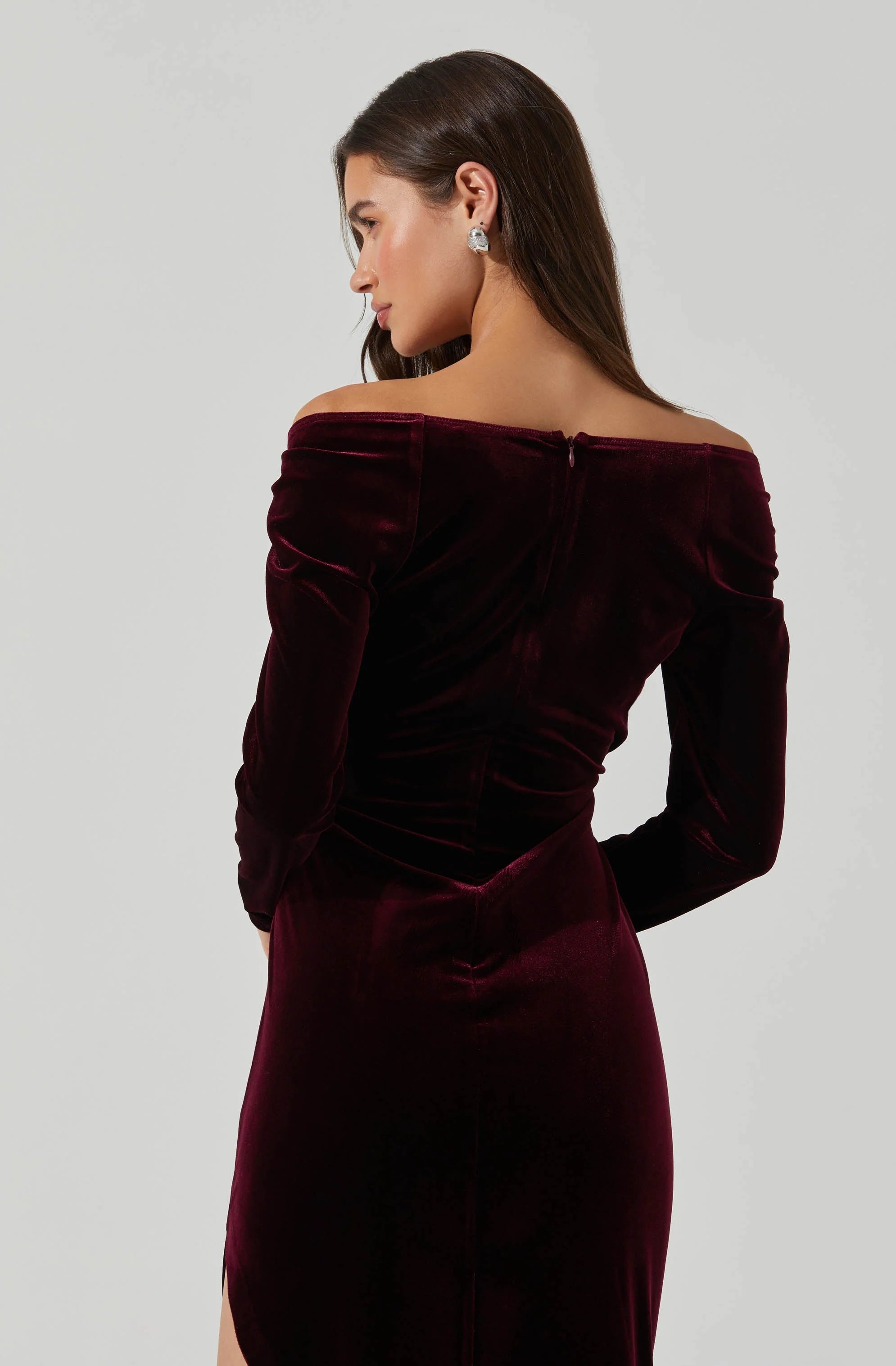 Sirica Velvet Off Shoulder Dress