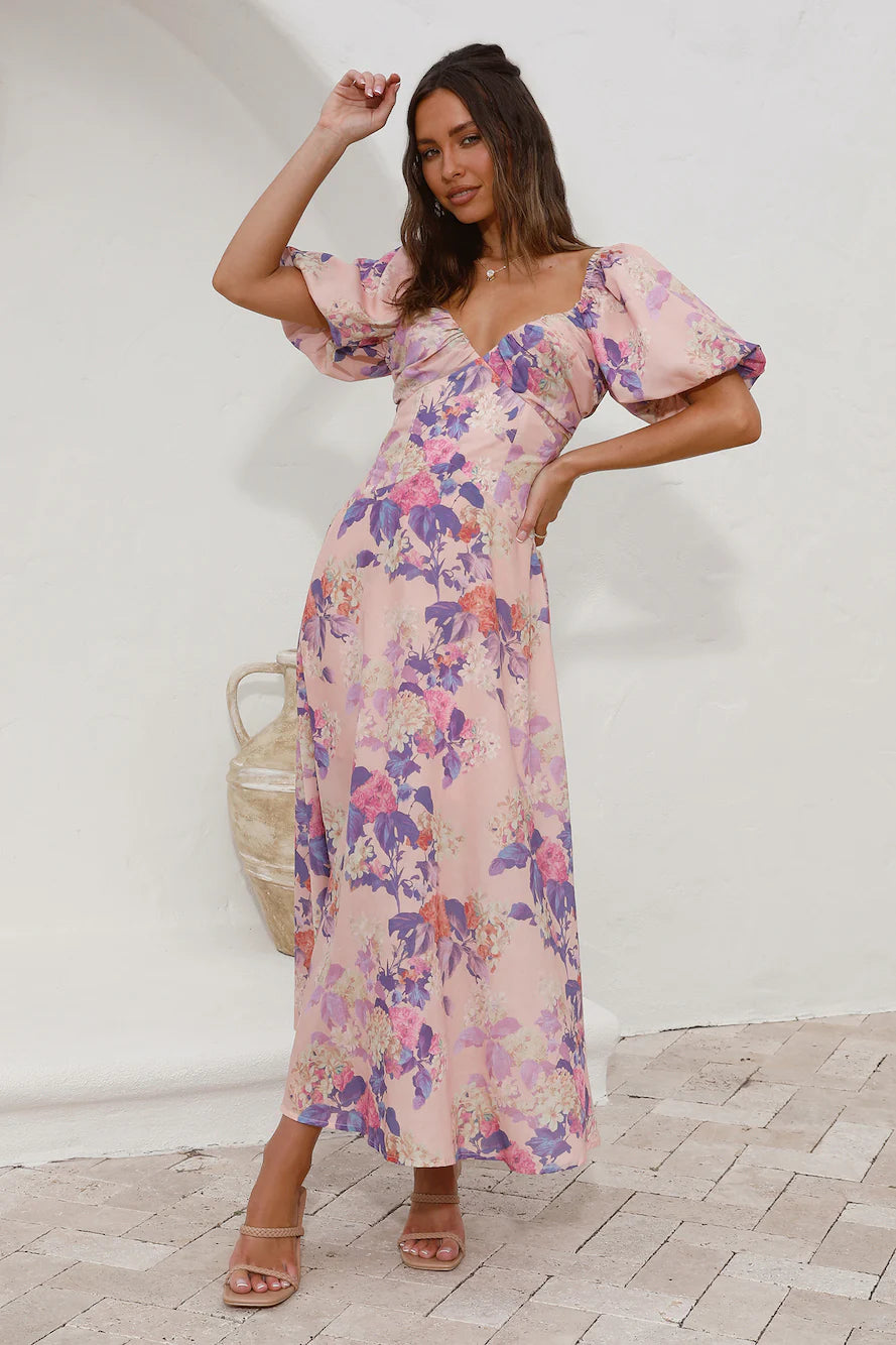 Sing Along Maxi Dress Pink