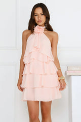 Pretty Wink Halter Mini Dress Pink