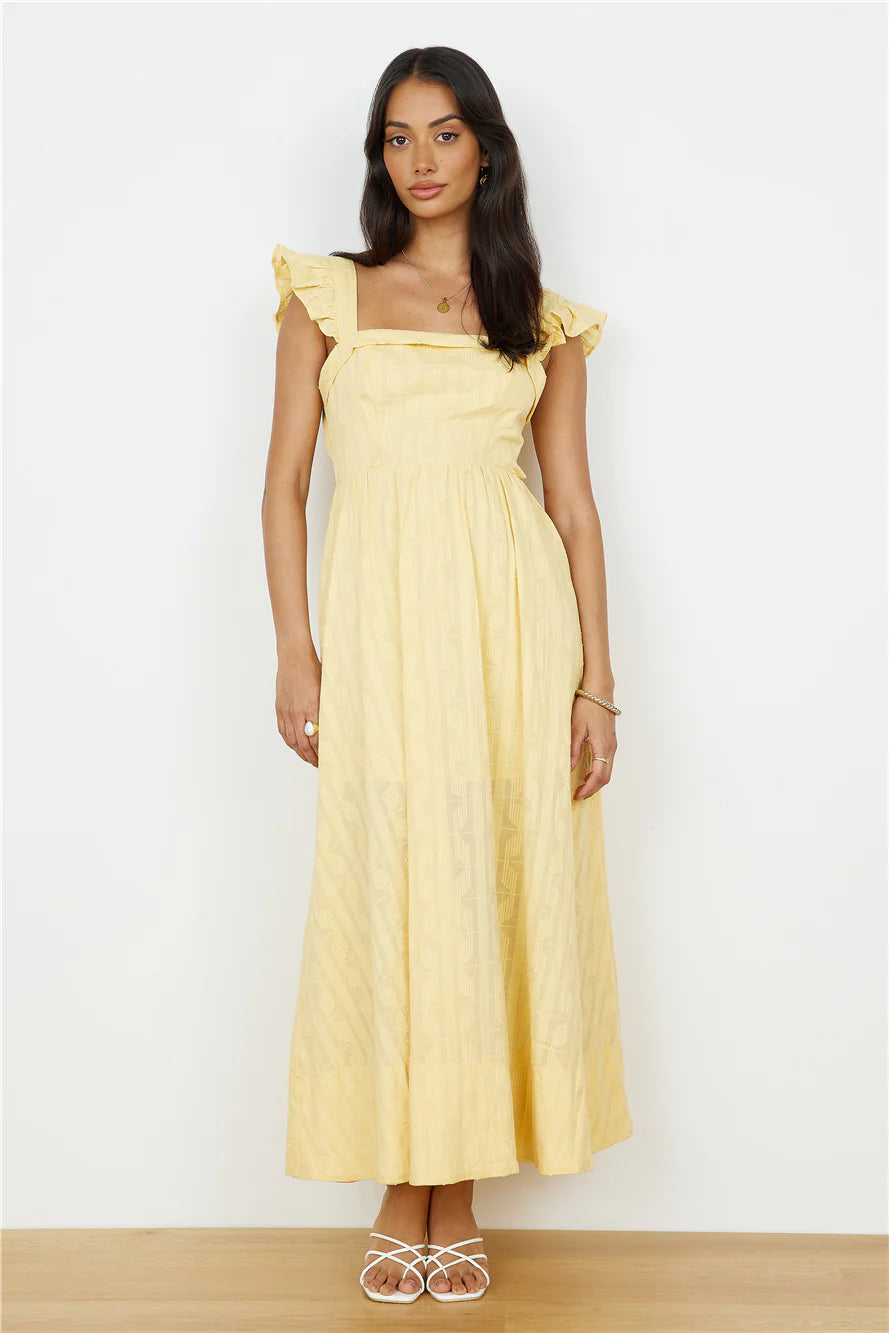 Salty Air Maxi Dress Yellow