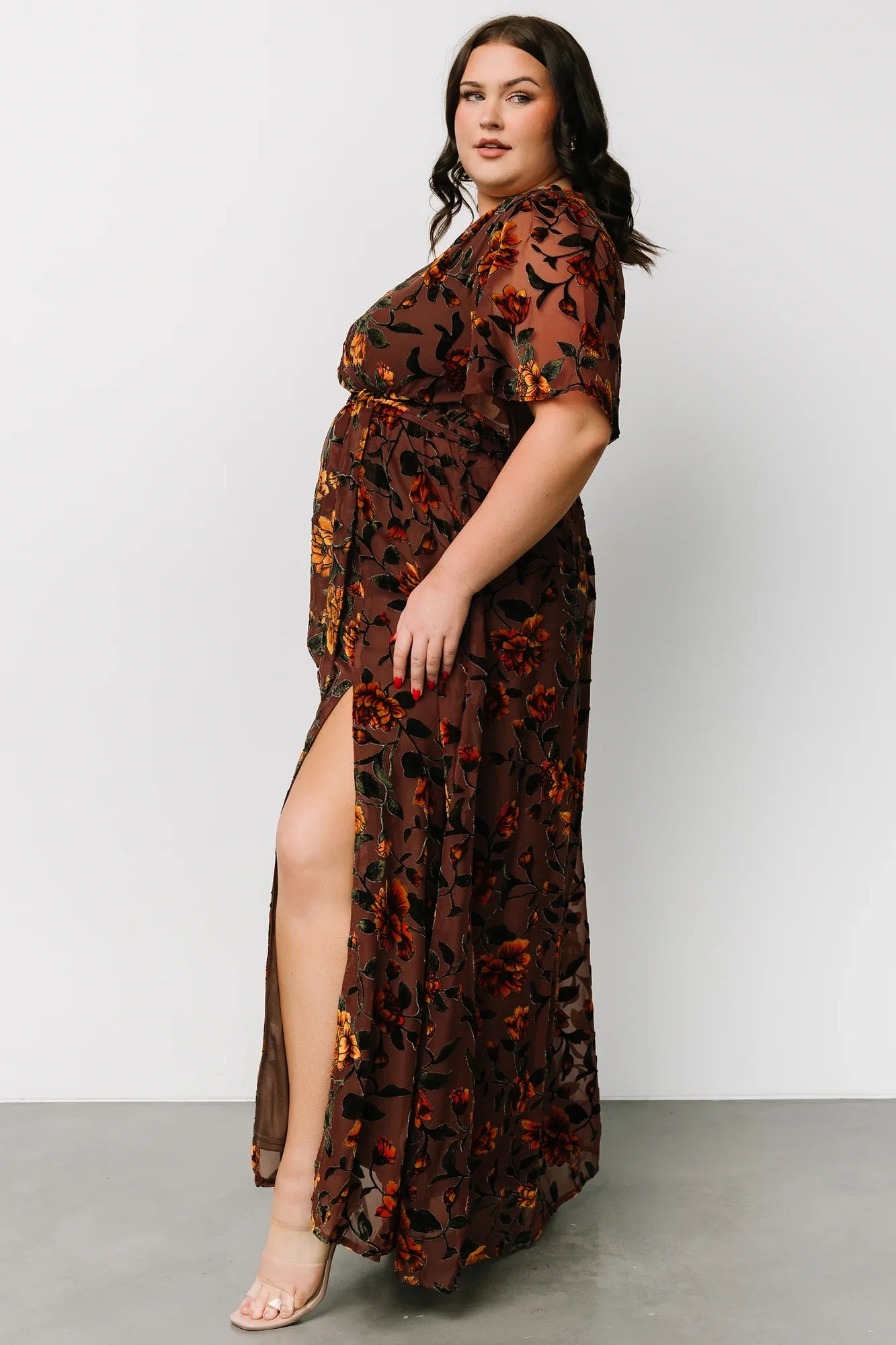 Uma Velvet Maxi Dress | Clove + Amber Floral